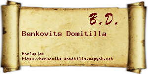 Benkovits Domitilla névjegykártya